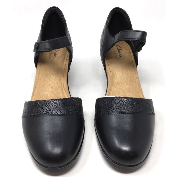 Clarks Collection Emily 2 Ketra Women's Size 8M Black Leather Trouser Shoes - Picture 4 of 7